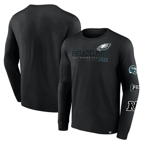 Philadelphia Eagles Black High Whip Pitcher Long Sleeve T-Shirt